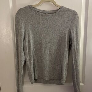 ONLY long sleeve top in light gray melange - size L